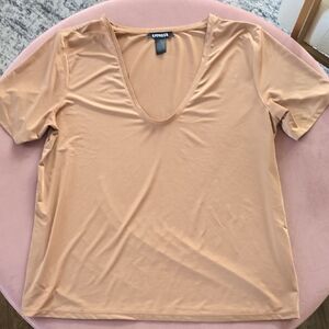 Express Women's Tan Short Sleeve Top